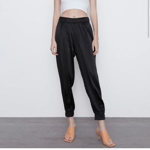 Zara Satin Effect Joggers
